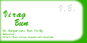 virag bun business card